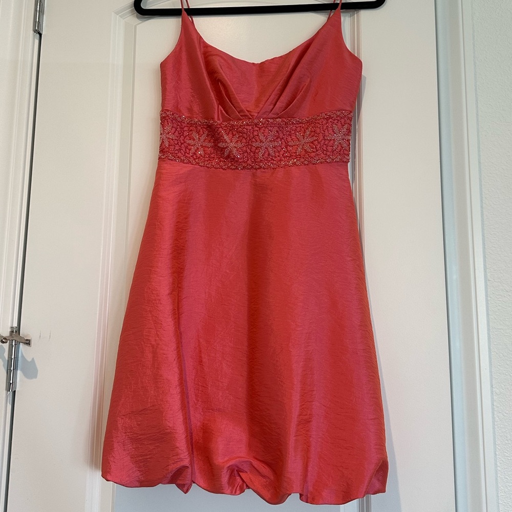 OC by Oleg Cassini Coral Pink Prom Dress